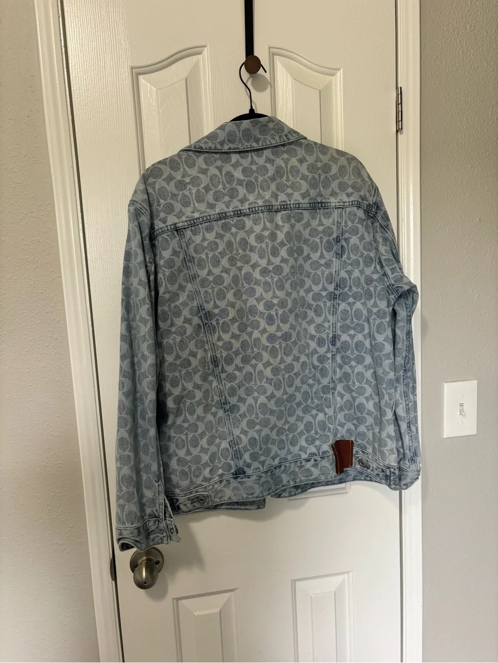 Coach Light Blue Monogram Denim Jacket - Picture 6 of 7